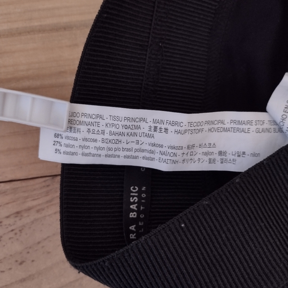 Zara Basic Black High Waisted Wide Waistband Leggings Size L - Picture 2 of 8